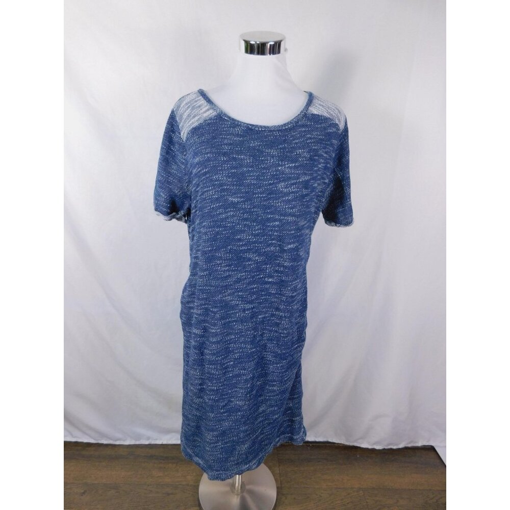 Liz Lange Maternity For Target Dress Womens Large Blue Short Sleeve Knit Casual
